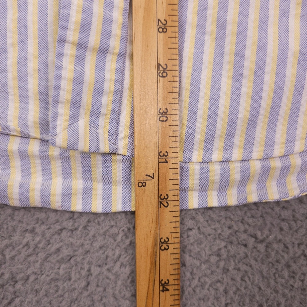 VTG Ralph Lauren Blake Shirt Mens S Blue Yellow Striped Short Sleeve Button Down - Picture 6 of 11